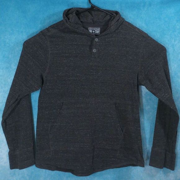 Converse Other - Converse One Star Lightweight Long Sleeve Pullover Hoodie, Gray, Size Small